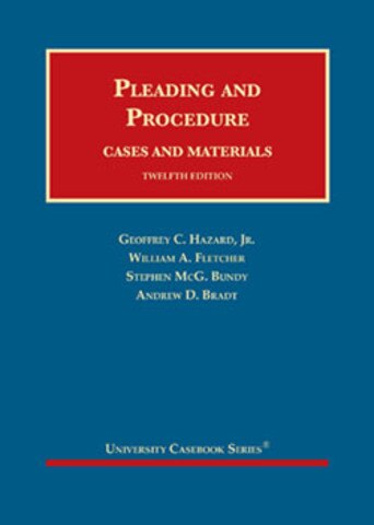 Hazard Pleading and Procedure, Cases and Materials